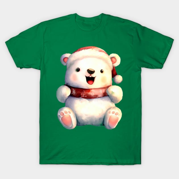 Little Cuties - Jolly Christmas Polar Bear T-Shirt by CAutumnTrapp